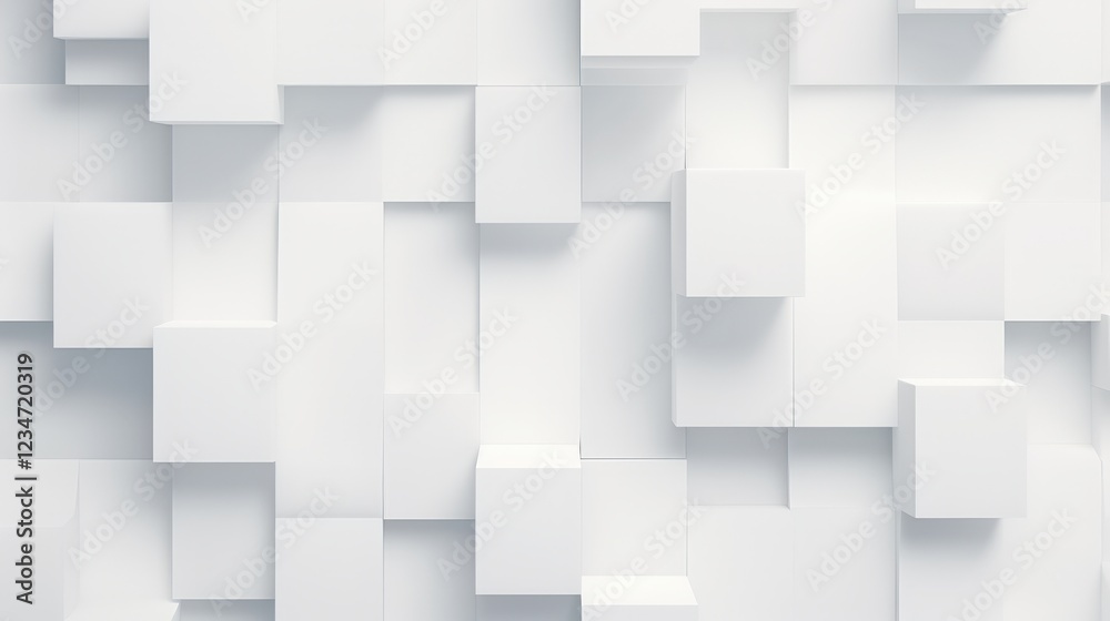 Minimalist Isometric Abstract Background Featuring Seamless White Cubes in a Modern Geometric Design for Creative Projects Minimalist Isometric Abstract Background Featuring Seamless White Cubes in a Modern Geometric Design for Creative Projects