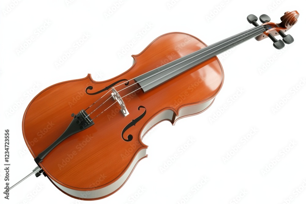 Fototapeta premium Cello Isolated on White Background