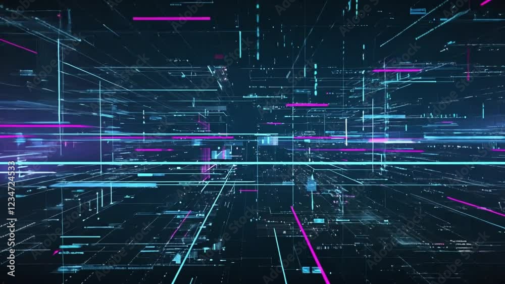 Conceptual futuristic look at information technology of internet of things IOT big data cloud computing using artificial intelligence AI