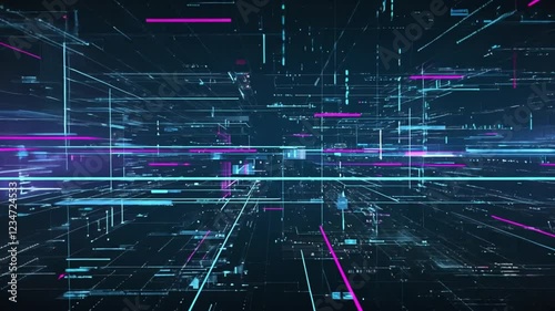 Conceptual futuristic look at information technology of internet of things IOT big data cloud computing using artificial intelligence AI