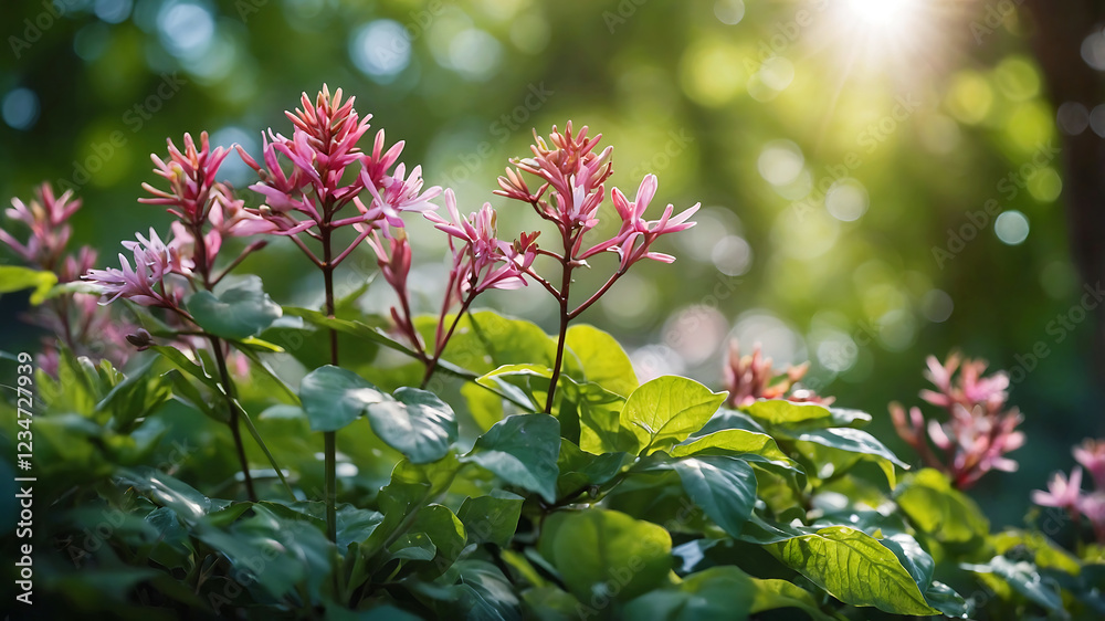 Beautiful natural spring forest green leaf view Beautiful natural spring forest green leaf view