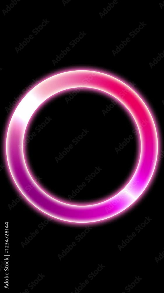 Filling glowing circle on black background. Numbering ring. Selection cell. Loading menu. Progress bar.