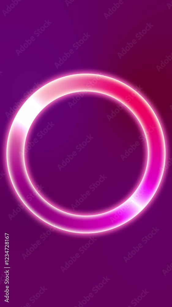 Dissolving glowing ring on purple-pink background. Numbering ring. Designation cell Dissolving glowing ring on purple-pink background. Numbering ring. Designation cell
