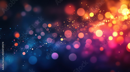 Luxurious bokeh abstract background with vibrant colors and sparkles