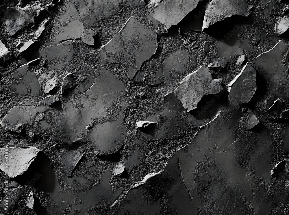 Black rock texture background, top view Black rock texture background, top view