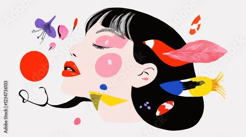 Empowering motivation of a woman digital art abstract environment creative perspective