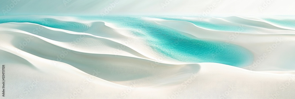 Obraz premium A beautiful blue ocean with white sand