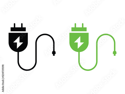 Charger electric symbol design vector illustration on transparent background