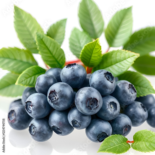 Fresh Blueberries Isolated on White Background