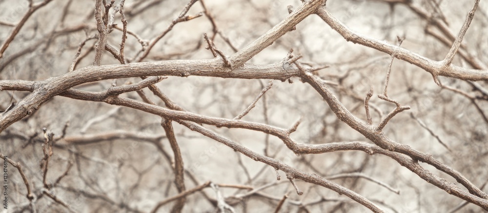 Dry branches and twigs background texture on neutral surface with ample copy space Dry branches and twigs background texture on neutral surface with ample copy space