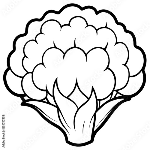 Geometric Cauliflower Art Illustration