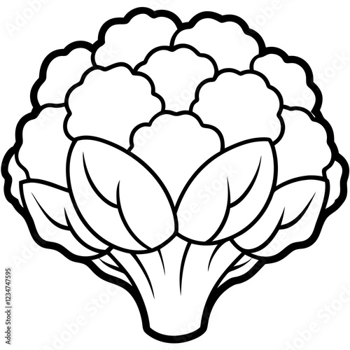 Geometric Cauliflower Art Illustration