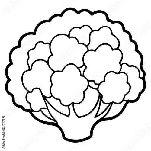 Geometric Cauliflower Art Illustration