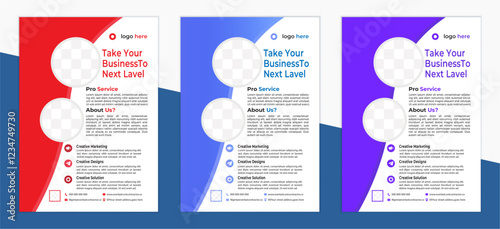Flyer3a bundle of2 templates of different colors ,flyer template,Corporate business flyer template design, new digital marketing flyer set.