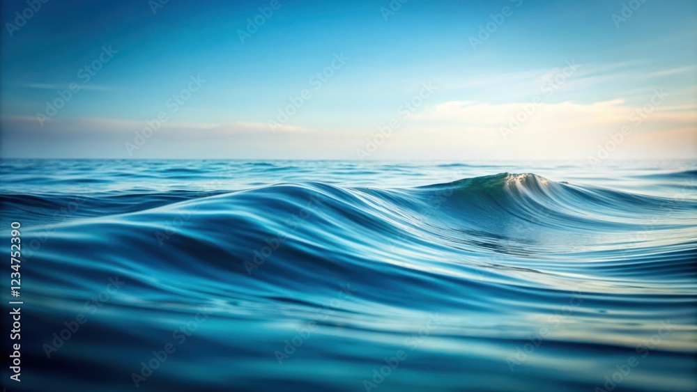A wave gently crests amidst a serene expanse of blue, reflecting the sky above, creating a tranquil scene of nature's beauty. A wave gently crests amidst a serene expanse of blue, reflecting the sky above, creating a tranquil scene of nature's beauty.