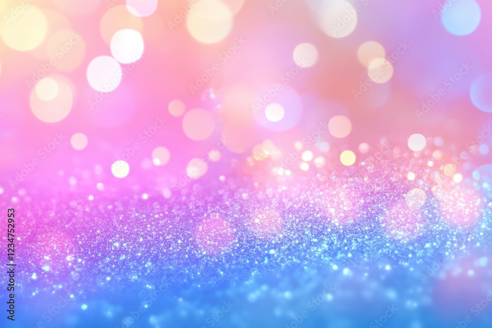 Obraz premium Glittering bokeh illumination with radiant particles on a pristine background for enchanting event photography or festive decorations