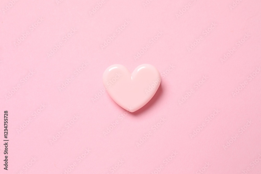 Beautiful pink heart on color background Beautiful pink heart on color background