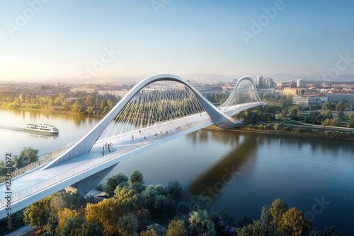 Most SNP bridge of Bratislava in Slovakia photo