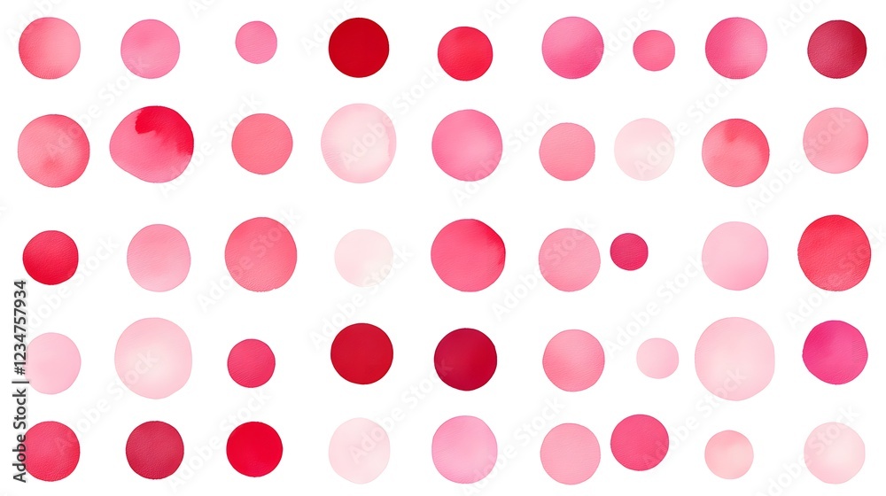 Soft Abstract Circles in Shades of Red and Pink on White Background Soft Abstract Circles in Shades of Red and Pink on White Background