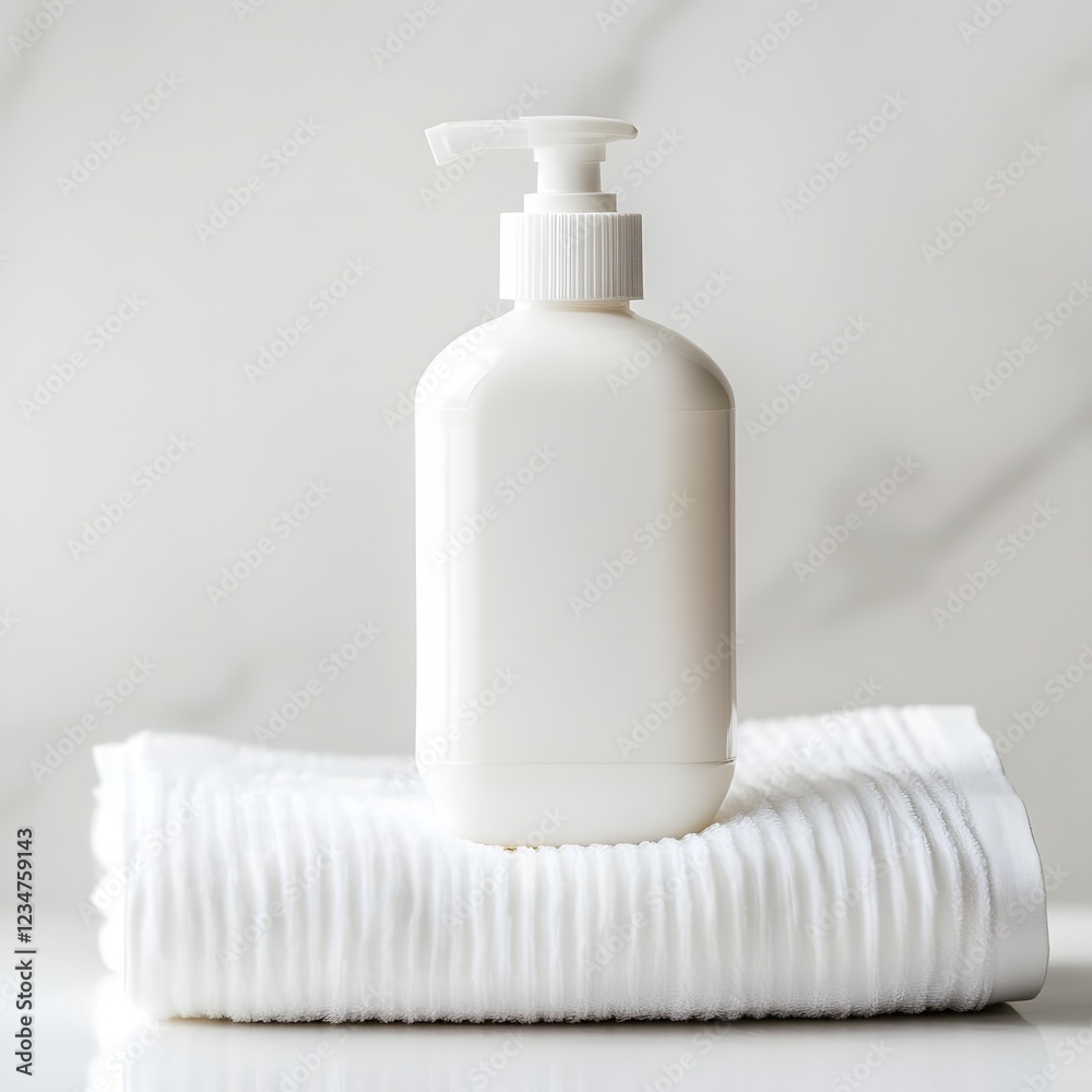 White Plastic Soap Bottle on White Background for Product Display or Advertising White Plastic Soap Bottle on White Background for Product Display or Advertising
