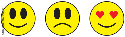 A little sad face emoticons with slight frown Vector Image