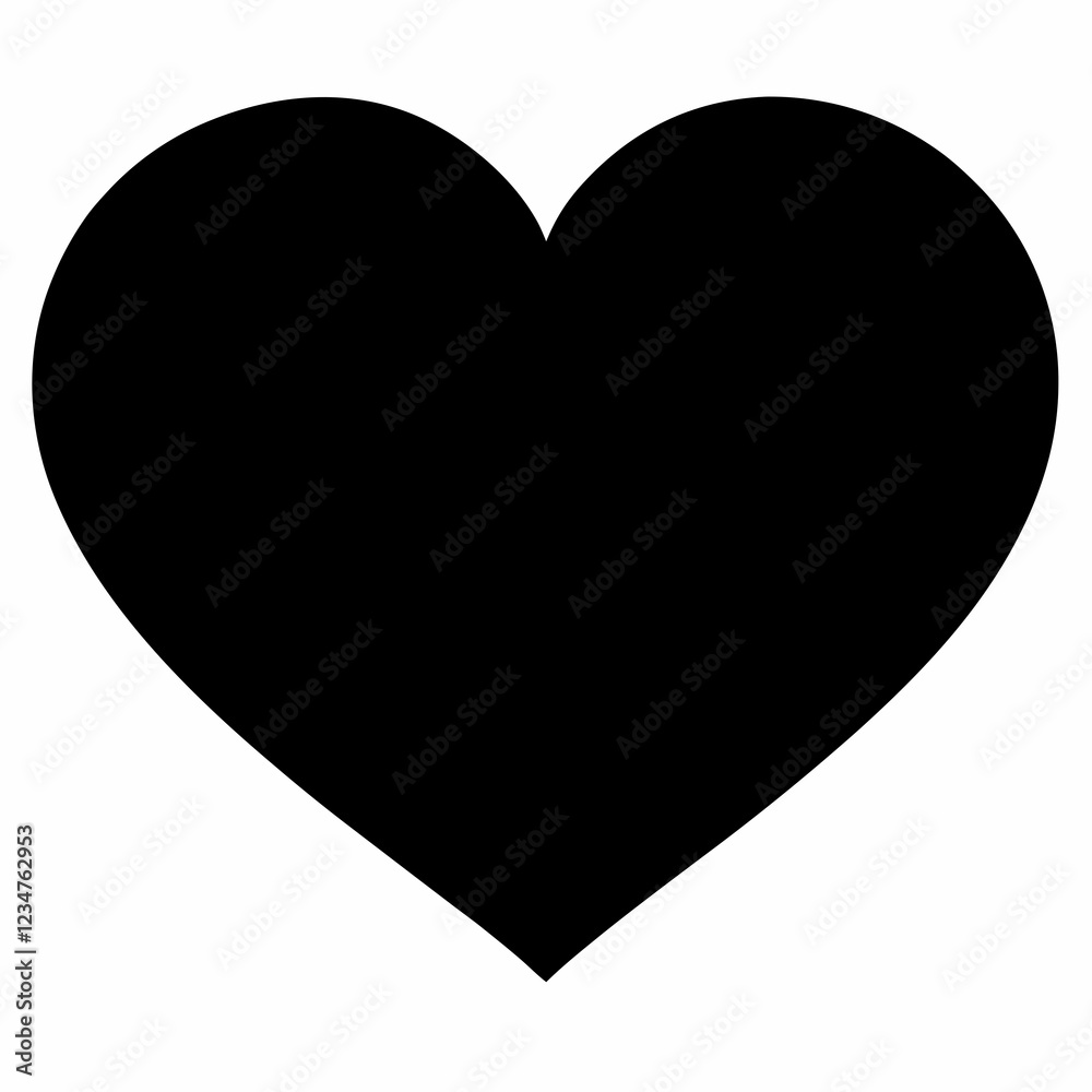 Heart Silhouette Vector Illustration Heart Silhouette Vector Illustration