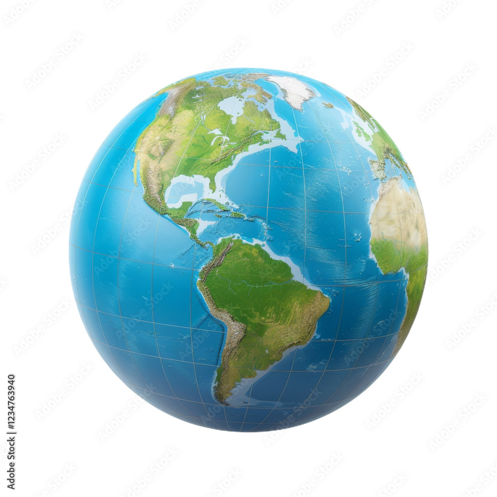 Earth continents and oceans viewed from space showing geography and topography Earth continents and oceans viewed from space showing geography and topography