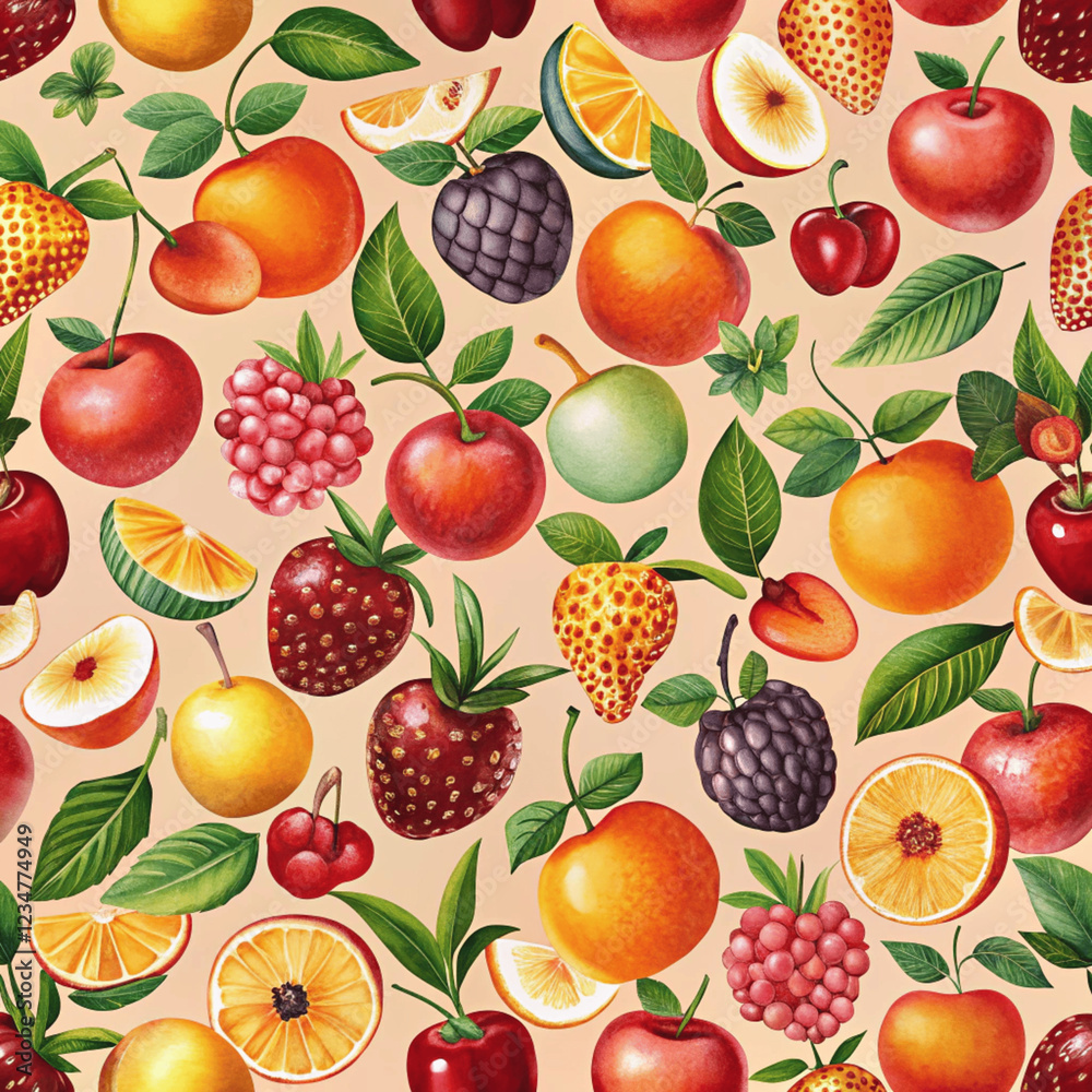 seamless pattern with fruits seamless pattern with fruits
