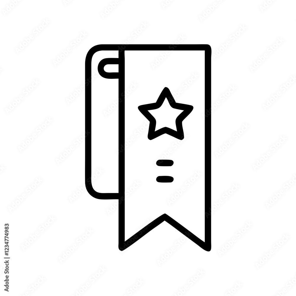 Bookmark Vector Icon for Reading and Organization