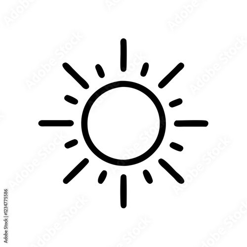 Brightness Vector Icon for Light and Illumination
