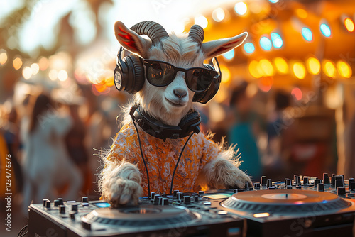 Une chèvre DJ photo