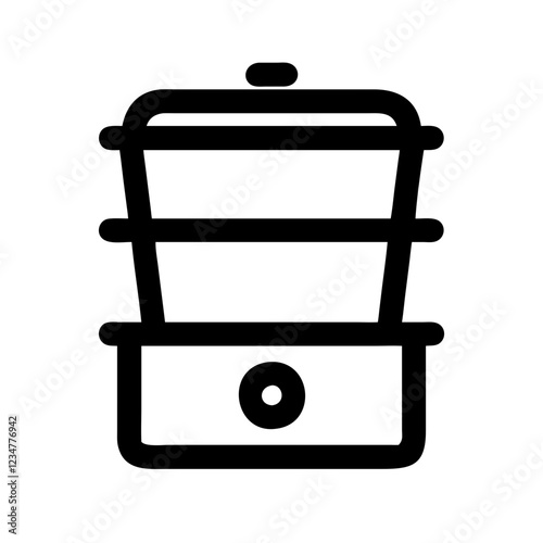 Double Boiler Vector Icon for Cooking and Food Preparation