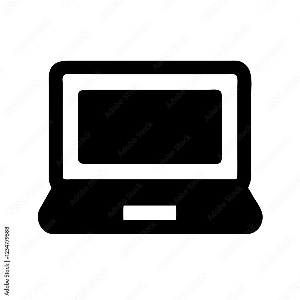 Laptop Vector Icon for Technology and Computing Representation Laptop Vector Icon for Technology and Computing Representation
