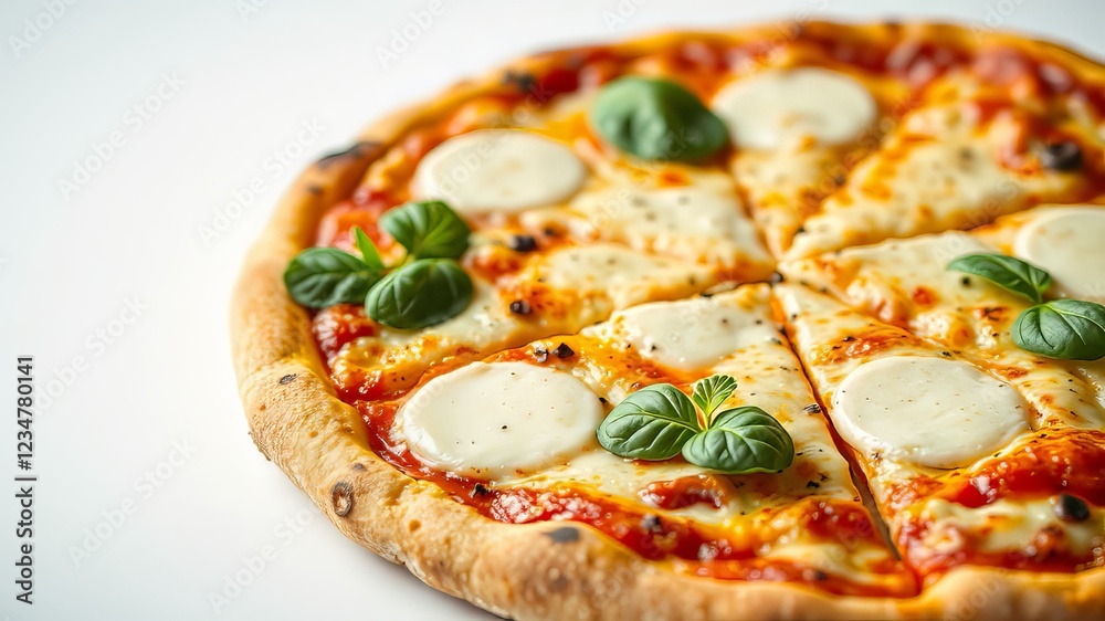 Close-up Fresh Cheese Pizza, Gourmet, Delicious Close-up Fresh Cheese Pizza, Gourmet, Delicious