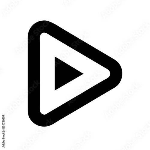Free Download Play Button Vector Icon for Media and Entertainment Representation - GFXLoad