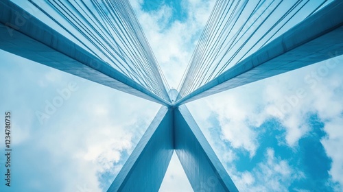 Underneath the Structure of a Modern Bridge