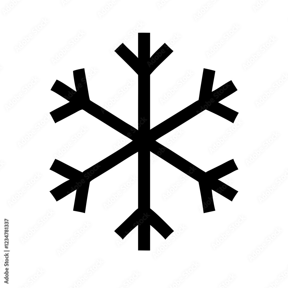 Snow Vector Icon for Winter and Weather Representation Snow Vector Icon for Winter and Weather Representation