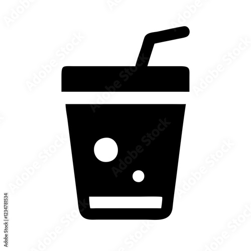 Soft Drink Vector Icon for Beverage and Refreshment Representation