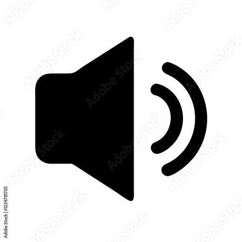 Speaker Vector Icon for Audio and Sound Representation