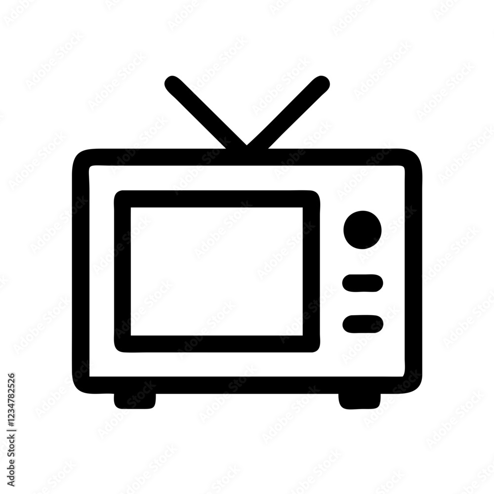 TV Vector Icon for Entertainment and Media Representation TV Vector Icon for Entertainment and Media Representation