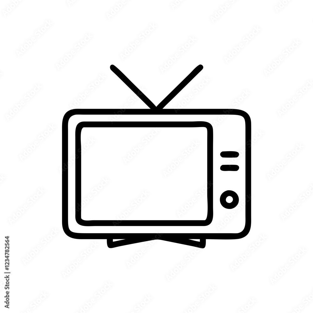 TV Vector Icon for Entertainment and Media Representation TV Vector Icon for Entertainment and Media Representation