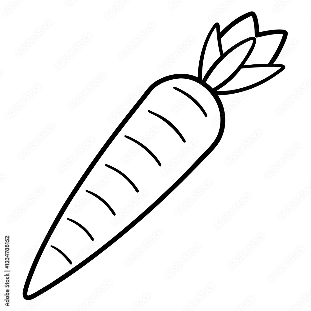 Minimalist Carrot Silhouette Vector Art Minimalist Carrot Silhouette Vector Art
