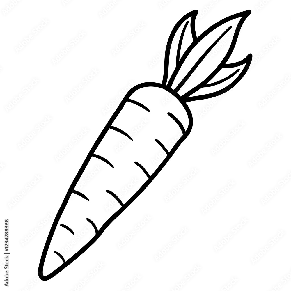 Minimalist Carrot Silhouette Vector Art Minimalist Carrot Silhouette Vector Art