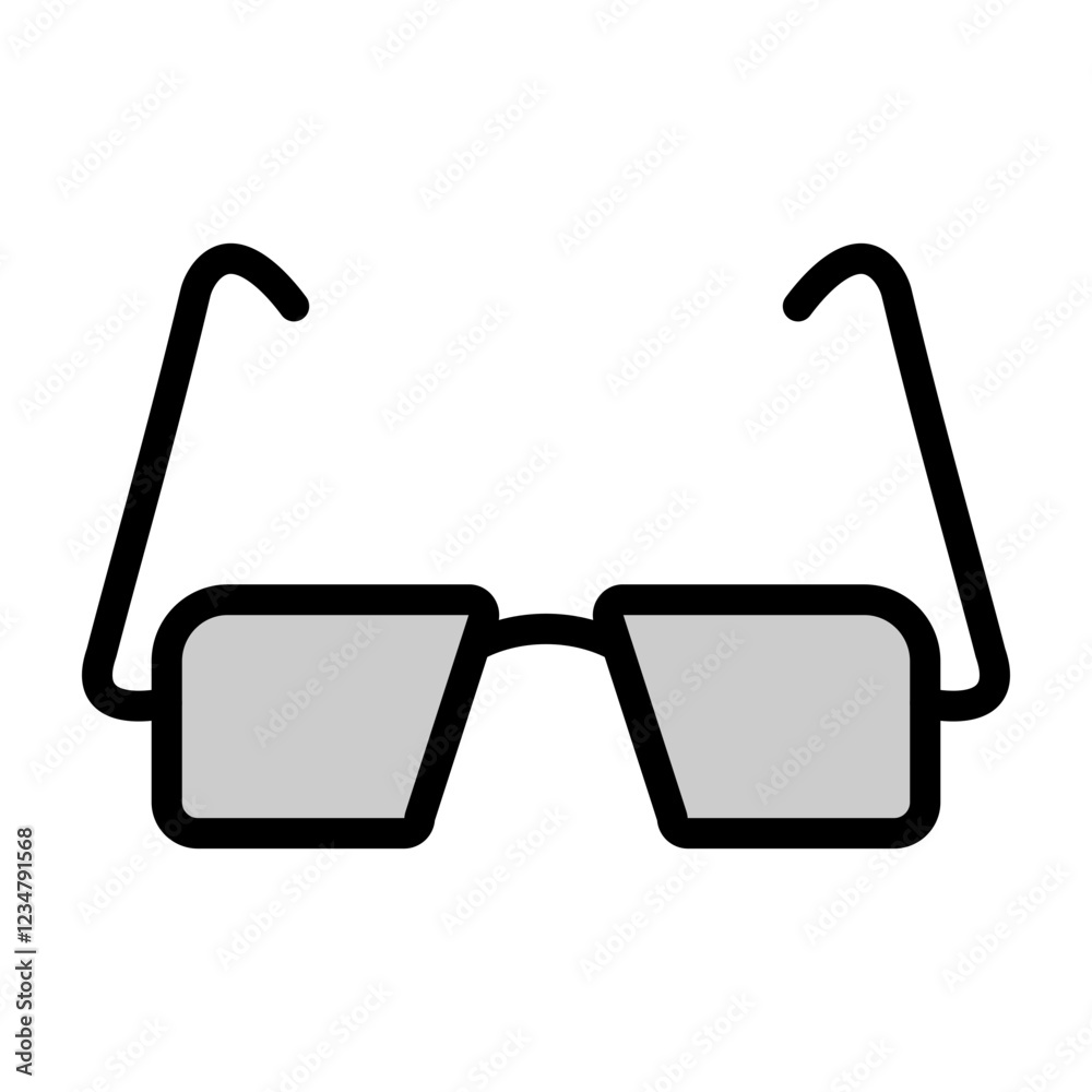 Reading Glasses Vector Filled Icon Design Reading Glasses Vector Filled Icon Design