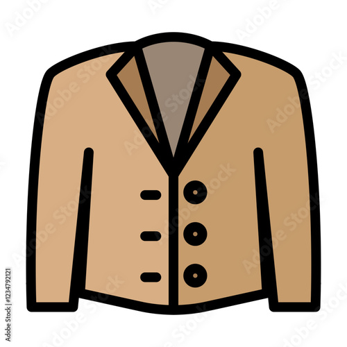 Coat Vector Filled Icon Design