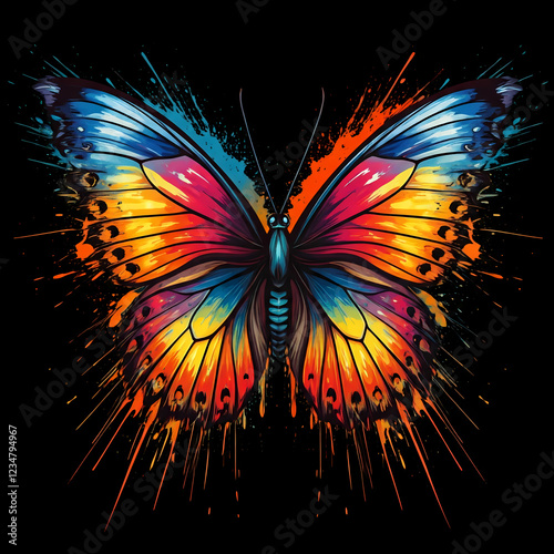 Butterfly art concept