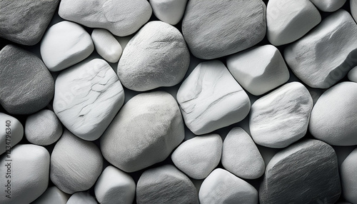 Smooth Marble Stones in Grey Tones