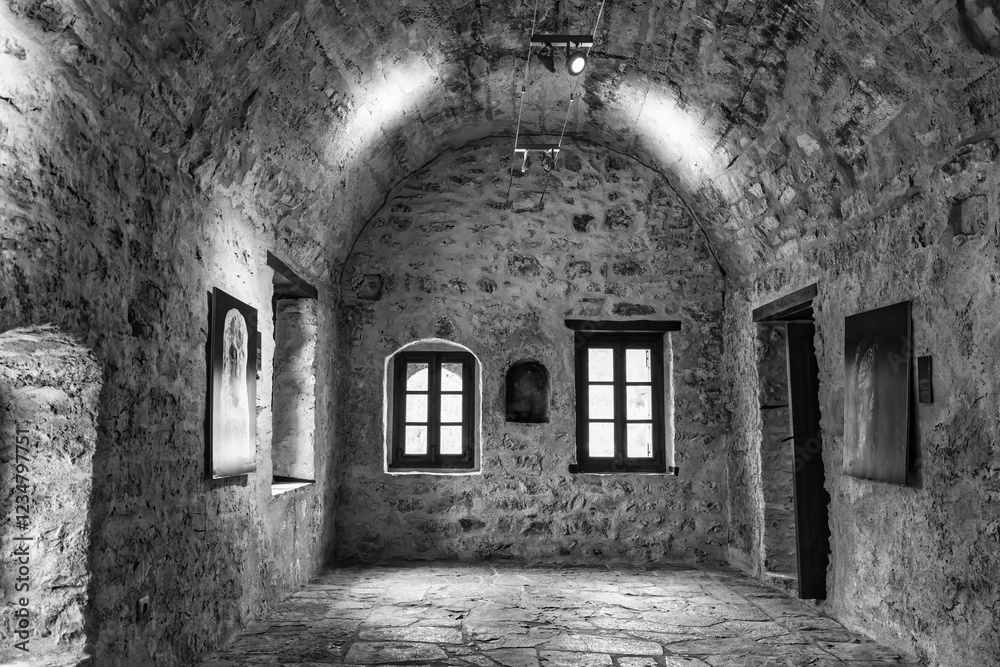 Stone Room with Window in Andromonastiro Monastery Stone Room with Window in Andromonastiro Monastery