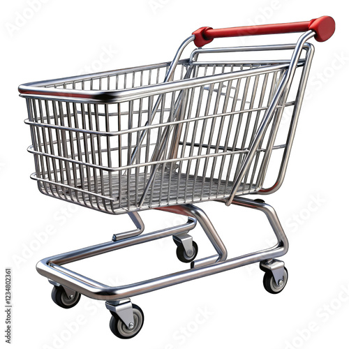 shopping cart isolated on white photo