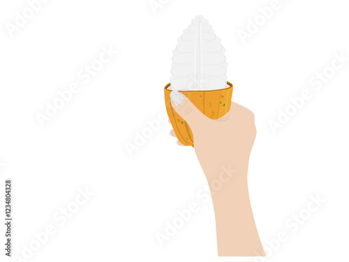 Fresh cocoa fruit on white background.
